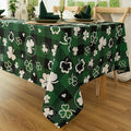 Gingham St Patricks Day Tablecloth Fabric by Essifunia