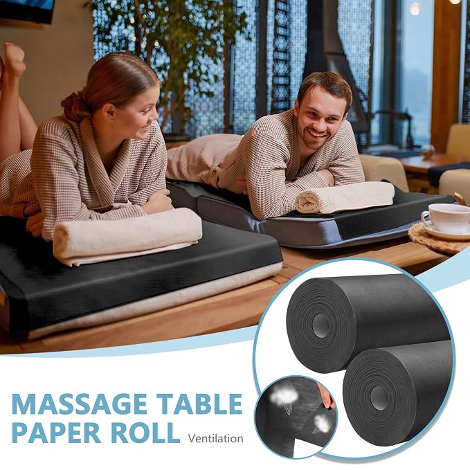 Tudomro 2 Roll Disposable Non Woven Bed Sheets 24 x 71 Inch Massage Table Paper - Image 5