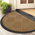Smiry Half Circle Front Door Mat Outside Entrance, Heavy Duty Outdoor Indoor by Smiry