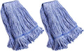 String Mop Heads Replacement Heavy Duty Commercial Grade Blue Cotton Looped End by NIUBEE