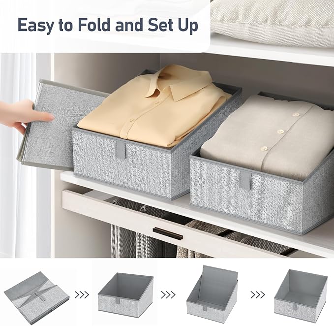 DIMJ Closet Storage Bins 6 Pack - Image 5