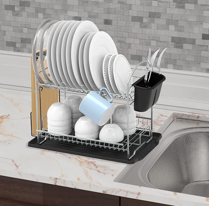 SIMPLE HOUSEWARE 2-Tier Dish Rack - Image 3