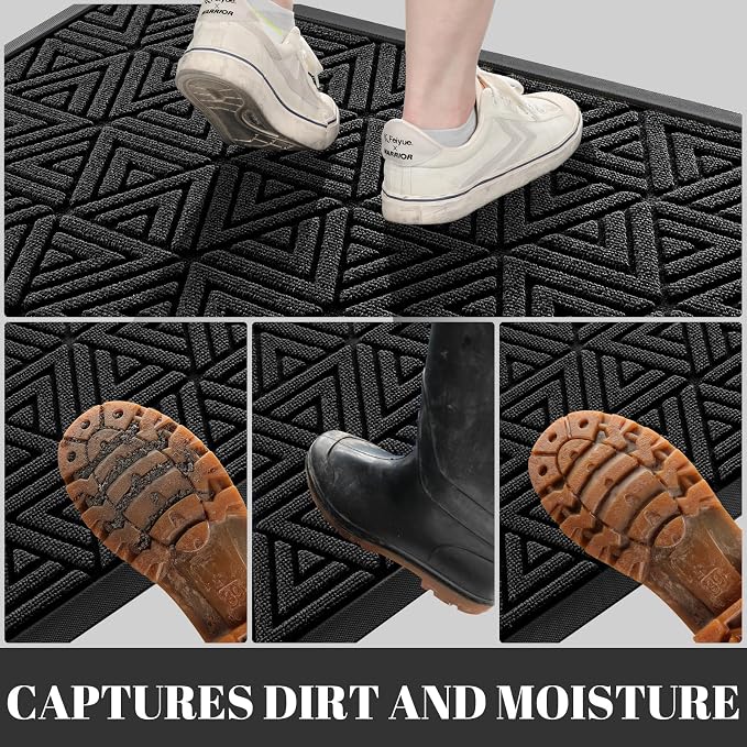Yimobra Extra Large Door Mat 60x32, All-Weather Waterproof Non-Slip Welcome - Image 6