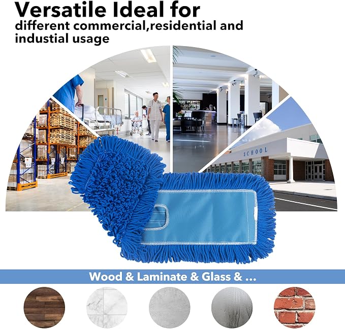Matthew 36'' Microfiber Loop Dust Mop Washable Commercial&Residential Heavy - Image 4