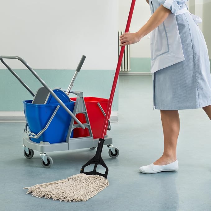 Matthew Cleaning 16oz 3Pack Cotton Floor Mop, Cotton Looped-Open String Heavy - Image 3