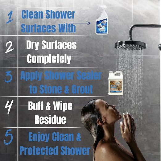 Natural Stone and Grout Penetrating Shower Sealer. Marble, Granite Travertine - Image 7