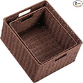 HOONEX Large Woven Storage Baskets, Paper Rope by HOONEX