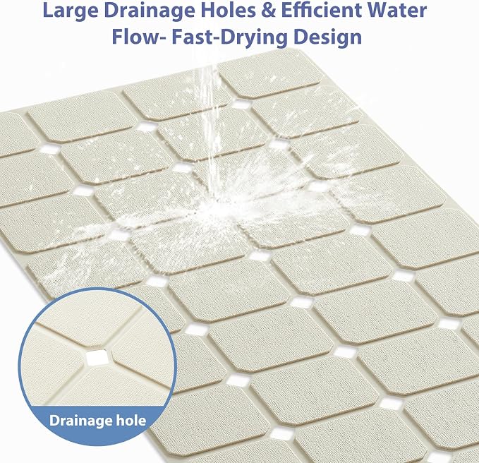 Bathtub Mat Non Slip Silicone Foldable Extra Long Tub Mat Strong Suction Cups & - Image 3