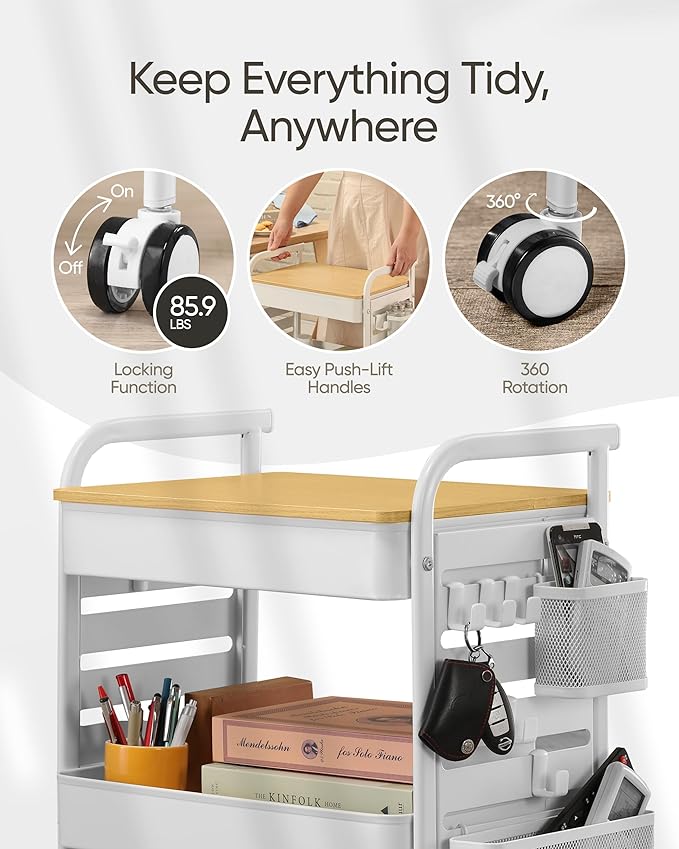 Art Cart with Tabletop & Pegboard - Image 4