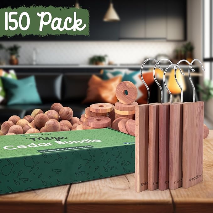 ecoKiwi Cedar Blocks for Clothes Storage Mega Bundle Box - Image 5