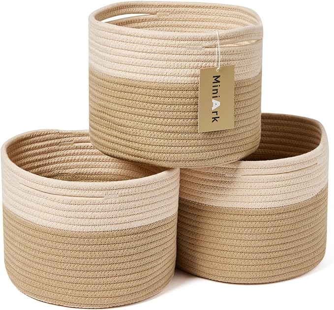 Small Basket for Organizing | Cube Shelf Closet Storage Baskets | 9.7×9.7×7.1” by MiniArkStorageBasketsHome