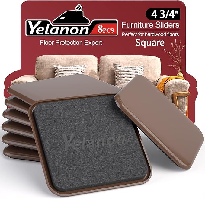 Furniture Sliders, Heavy Duty Furniture Movers Sliders, Reusable Furniture by Yelanon