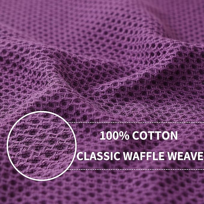 Homaxy 100% Cotton Waffle Weave Kitchen Dish Cloths, Ultra Soft Absorbent Quick - Image 2