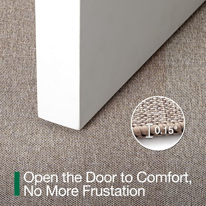 LUMI Ultra Thin Door Mat for Entryway, Low Profile Non Slip Rubber Backing - Image 5