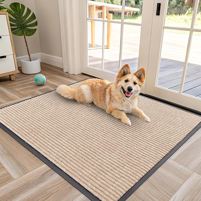 OLANLY Front Door Mat Indoor Outdoor Entrance, Waterproof Heavy Duty Doormat by OLANLY