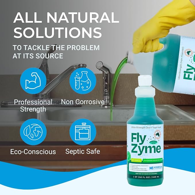 Kinzua Environmental Fly-Zyme, Highly Concentrated Enzyme Drain Cleaner - Image 4