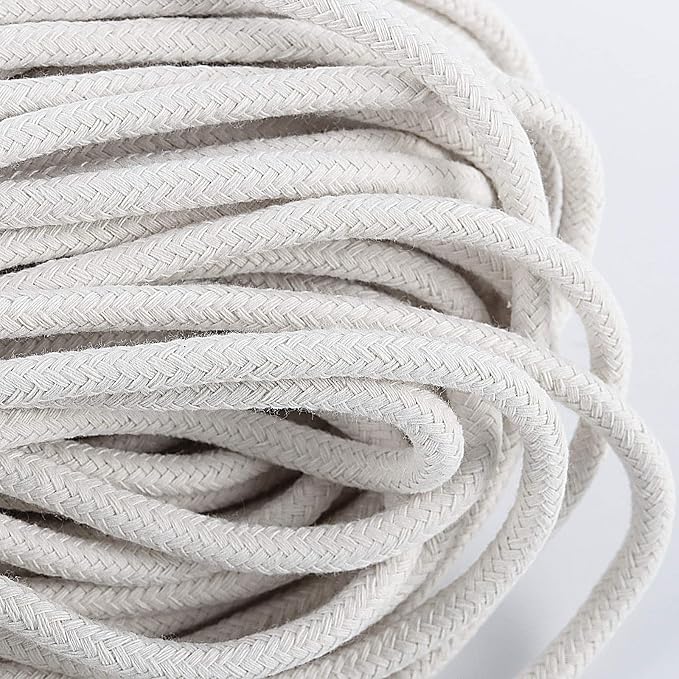 ZOENHOU 164 ft 1/4 in Natural Cotton Rope - Image 3