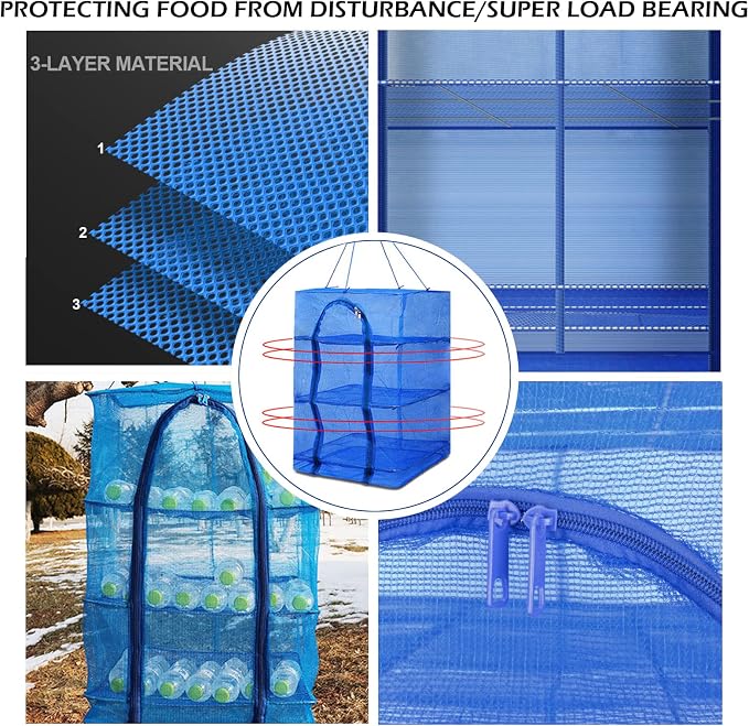 Drying Rack 6 Layers Folding Fish Mesh, Foldable Nylon Netting, Hanging Drying - Image 4