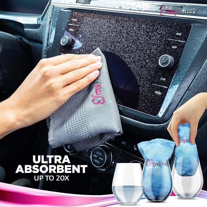 mysimaa XL Lint Free Microfiber Cloth, Glass & Window Cleaning Cloths - Image 3