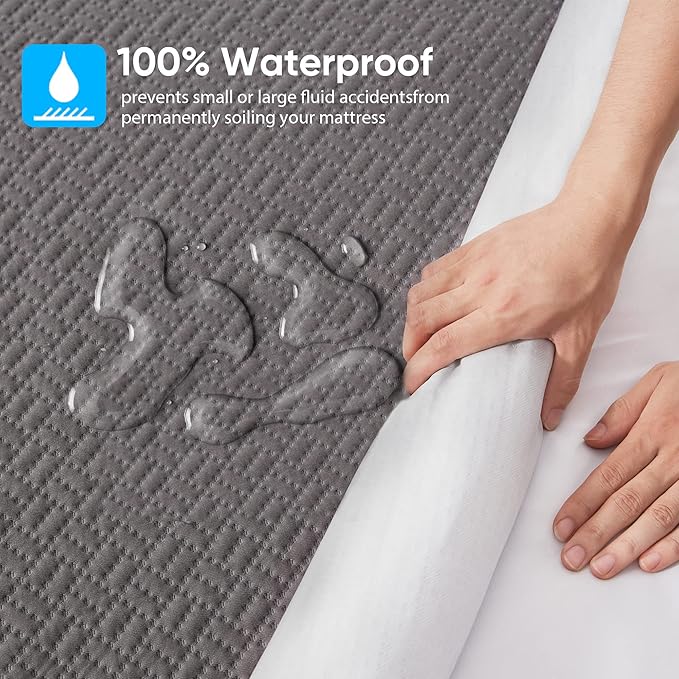 Hanherry 100% Waterproof Mattress Protector California King Size - Image 3