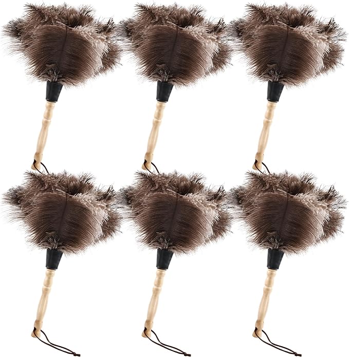 Ostrich Feather Duster 14" Natural Handheld Reusable Feathers Dusters by FeelFunFeather