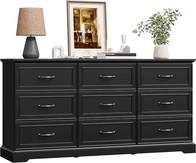 9 Drawer Dresser for Bedroom, Rustic Farmhouse Dresser - Image 8