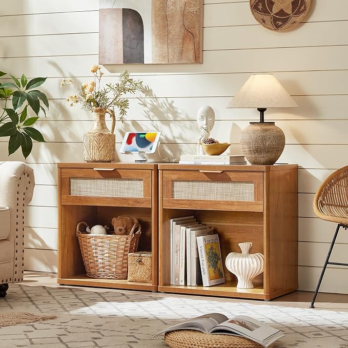 LEYAOYAO Rattan Nightstand - Image 3