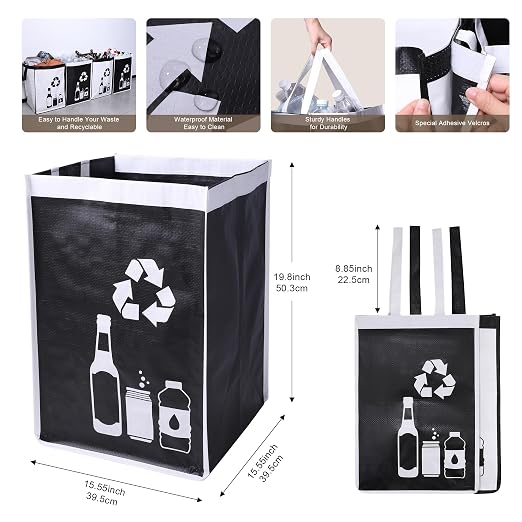 Recycle Waste Bag for Kitchen Home- Large Indoor Recycling Bins Trash Sorting - Image 2