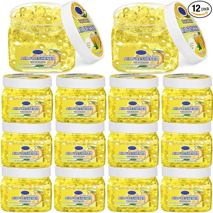 12 Pcs Air Freshener Gel Bulk Odor Eliminator Gel Beads 8 oz Long Lasting Air by Dansib