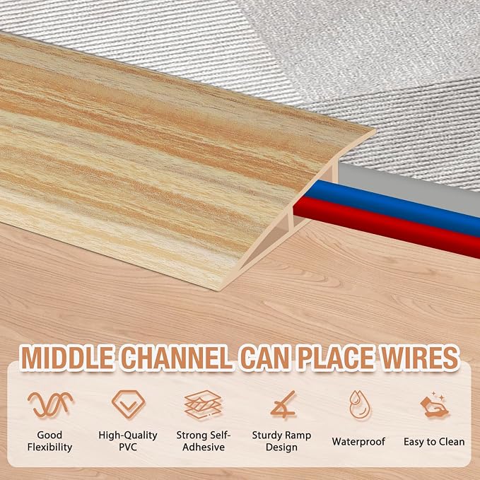 Floor Transition Strip Self Adhesive Vinyl Door Threshold - Image 3
