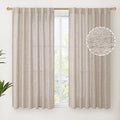 YoungsTex Natural Linen Curtains 45 Inch Length by YoungsTex
