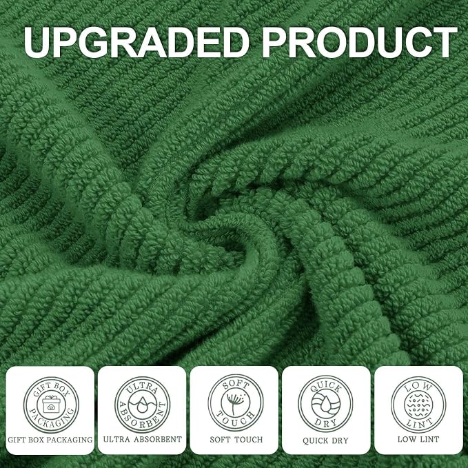 VOOVA & MOVAS Green Washcloths, Wash Cloths - Image 2