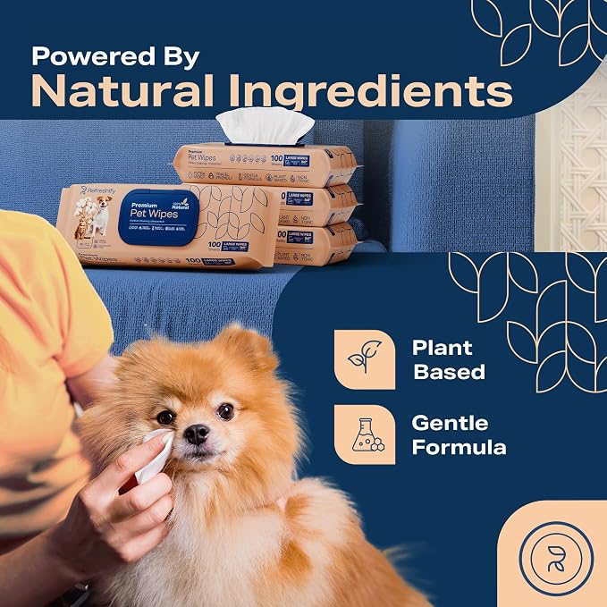 Pet Wipes for Dogs and Cats Plant Based – Unscented Dog Wipes for Paws and Butt - Image 3
