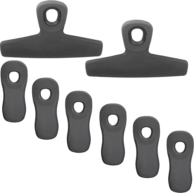 COOK WITH COLOR Bag Clips, Heavy Duty Chip Clip and Refrigerator Magnet Clips by COOKWITHCOLOR