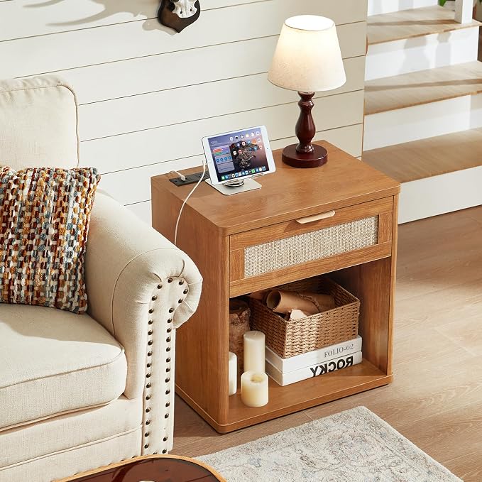 LEYAOYAO Rattan Nightstands Set of 2 - Image 7