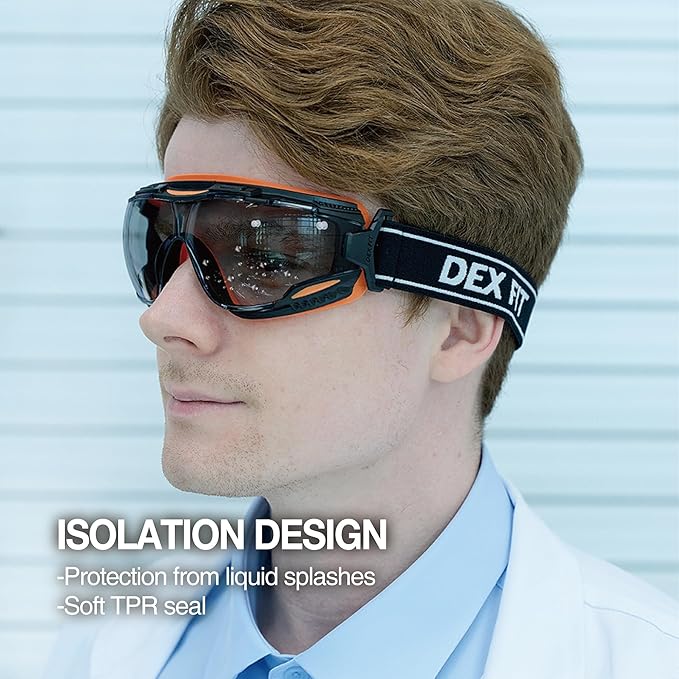 DEX FIT Protective Safety Goggles SG220; Anti Fog & Scratch, Z87 Eye Protection - Image 6