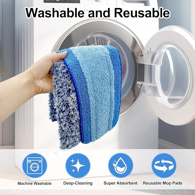 4 Pack Microfiber Cleaning Pad for Bona Mop Safe for Hardwood & Hard Surface - Image 6