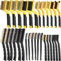 Sumind 30 Pcs Wire Cleaning Brush Set Nylon/ Stainless Steel/ Brass Metal Brush by Sumind