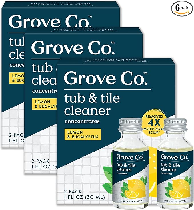 Grove Co. Tub and Tile Cleaner, Refill Concentrate Plant-Based Household by GroveCo
