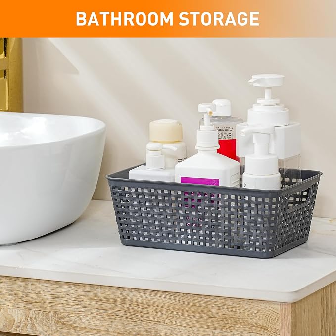 Plastic Storage Baskets With Lid, Storage Bins - Image 7