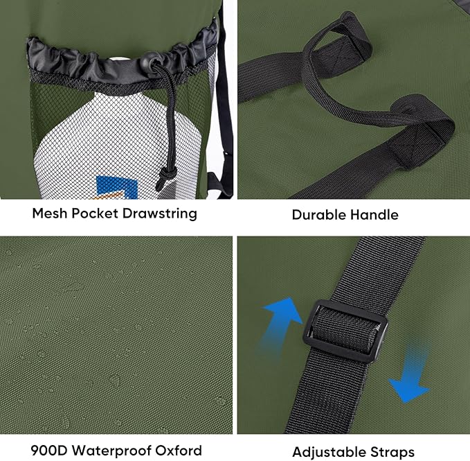 BALEINE 120L Laundry Bag Backpack, 900D Oxford Fabric Large Travel Laundry Bags - Image 4