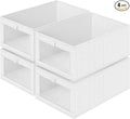 Criusia 4 Pack Closet Organizers and Storage, Large Linen Closet Baskets by Criusia