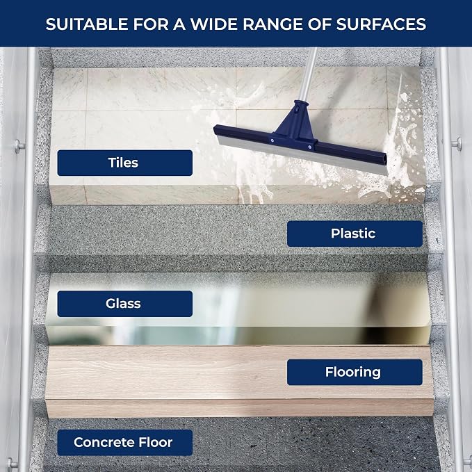 DSV Standard Floor Squeegee for Concrete Floor, 17.5" Large Floor Squeegee - Image 3