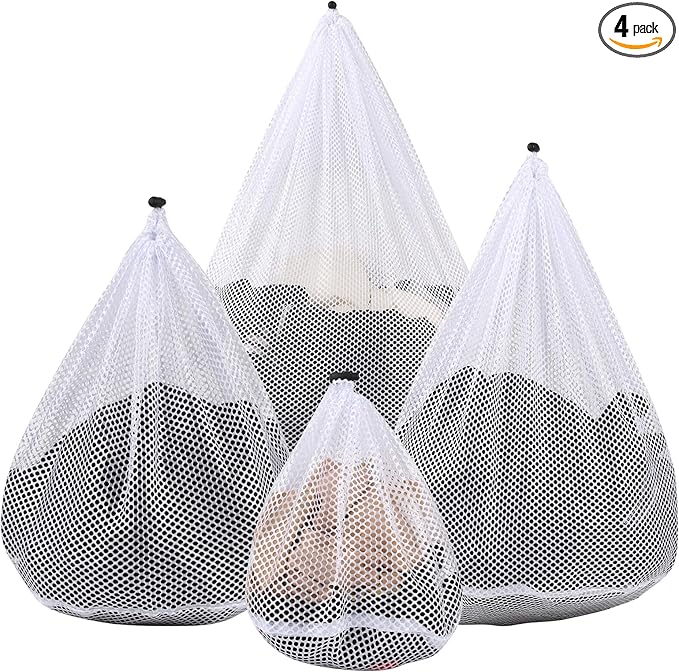 4Pcs Mesh Laundry Bags Washing Machine Mesh Wash Bags by OKAKA