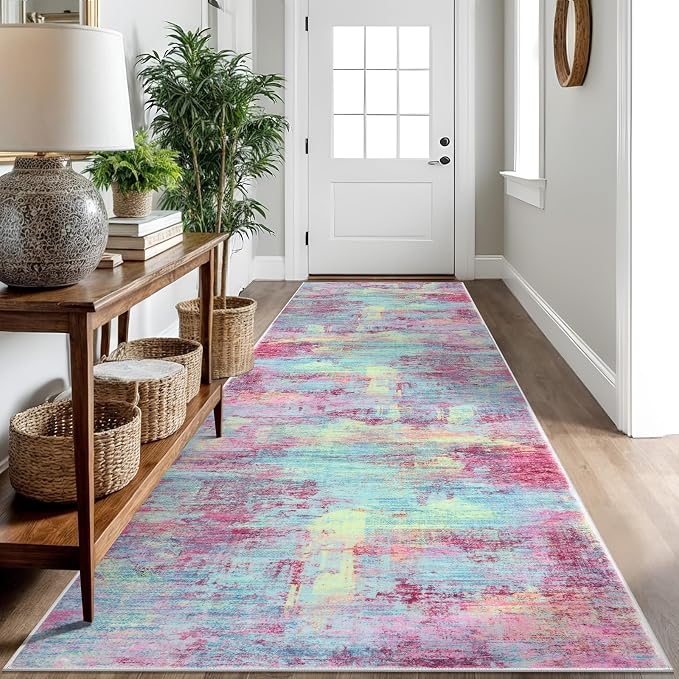 IOHOUZE Abstract Runner Rug 3x10 Ft Washable Runners by iOhouze
