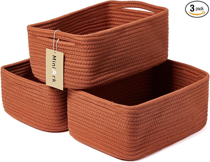 Small Storage Baskets for Organizing | Closet Organizer Bins | Shelf Toy Basket by MiniArkStorageBasketsHome