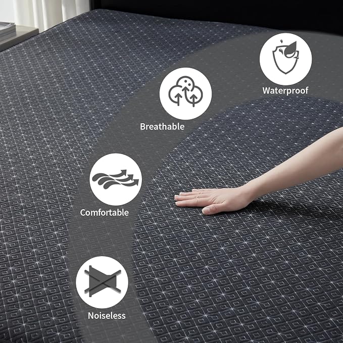 BEDLORE King Mattress Protector, Waterproof Noiseless Mattress Cover - Image 2