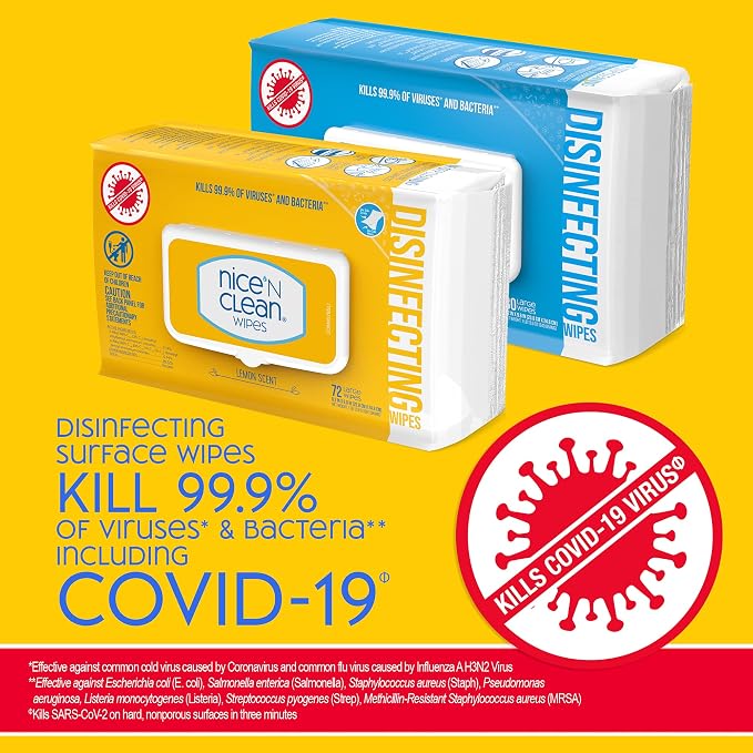 Nice 'N Clean Disinfecting Surface Wipes 304ct | Cleans & Disinfects Home & - Image 3