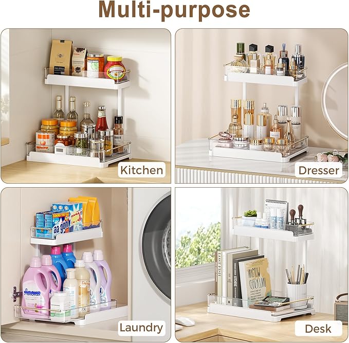 heart & home 2-Pack Under Sink Storage Organizer - Image 4