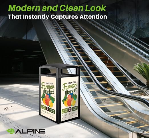 Alpine Outdoor Commercial Trash Can - Image 8